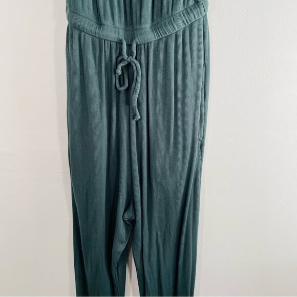 Spiritual Gangster Carmela Green Ribbed Cinched Strapless Jumpsuit XS - Picture 6 of 12